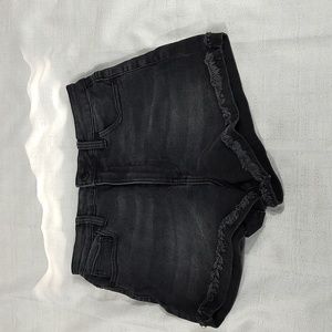 Kendall & Kylie Black Denim Shorts The Drifter High Rise Distressed Size 9/29